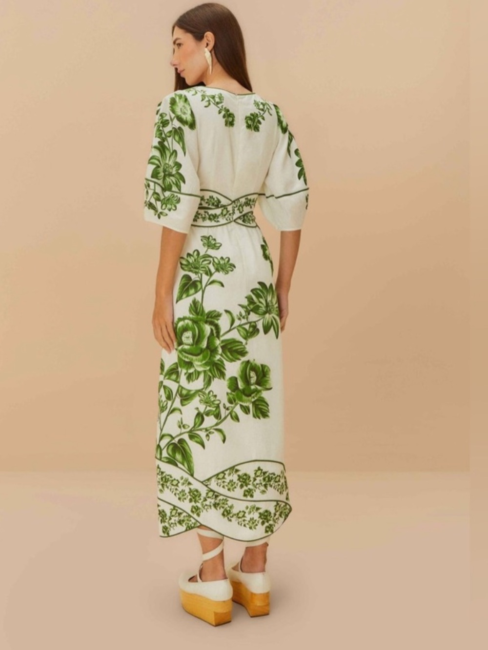Farm Rio Floral Cascade Midi Dress - Picture 15 of 15